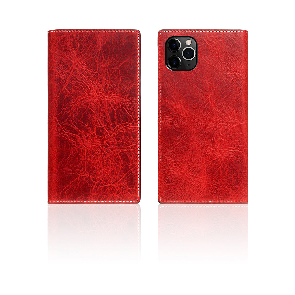 D7 Italian Wax Leather Case for iPhone 11 Pro Red