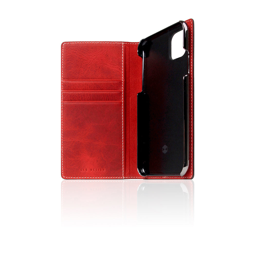 D7 Italian Wax Leather Case for iPhone 11 Pro Red