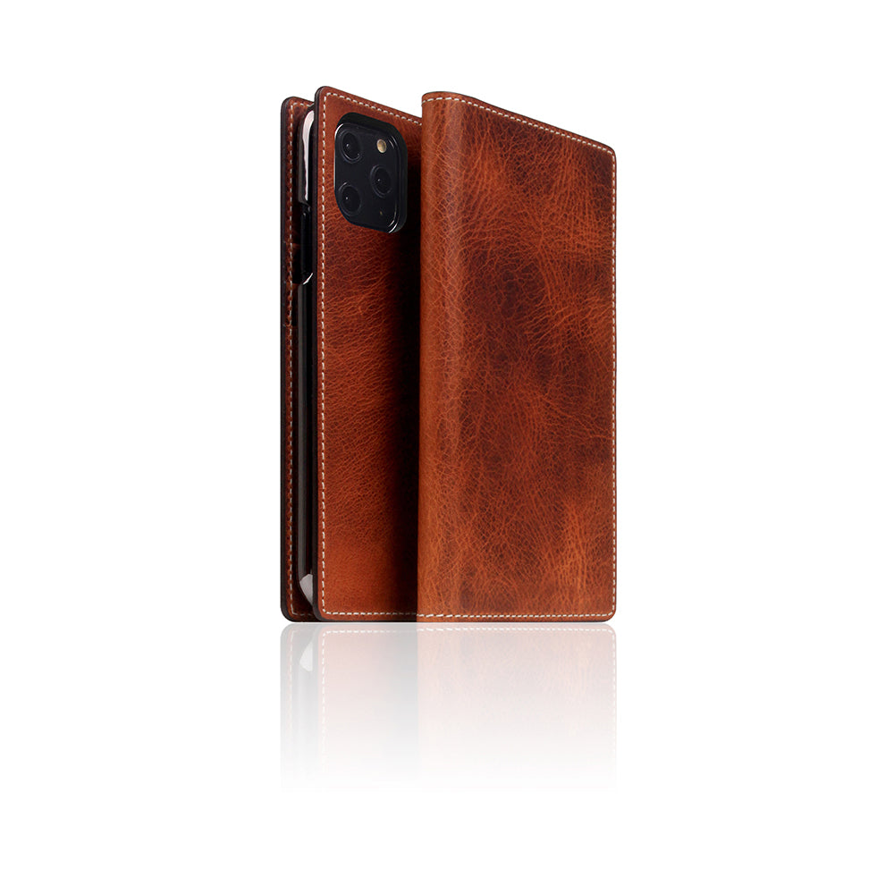 D7 Italian Wax Leather Case for iPhone 11 Pro Brown