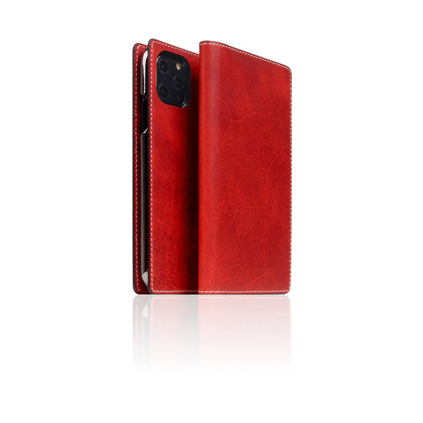 D7 Italian Wax Leather Case for iPhone 11 Pro Red