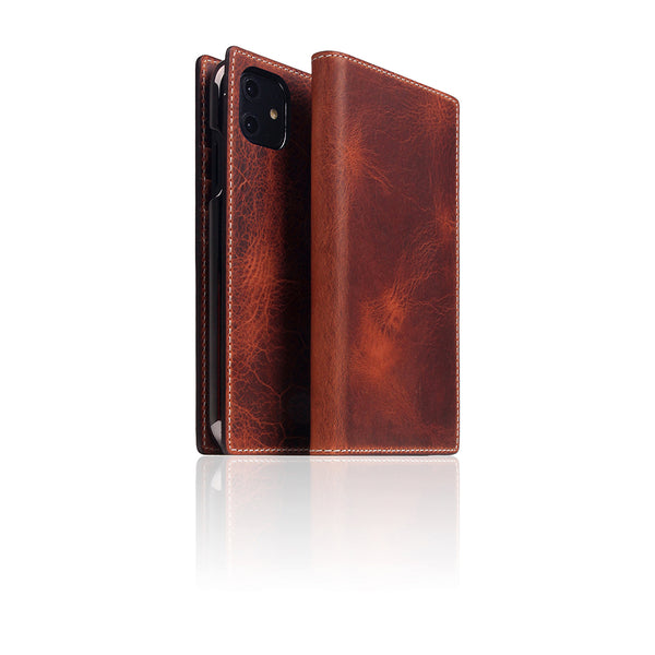 D7 Italian Wax Leather Case for iPhone 11 Brown