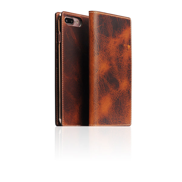 D7 Italian Wax Leather Case for iPhone 8 Plus / 7 Plus Brown
