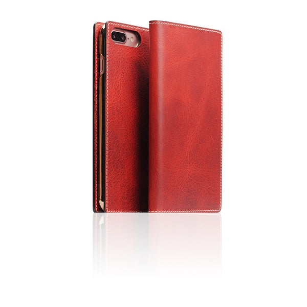 D7 Italian Wax Leather Case for iPhone 8 Plus / 7 Plus Red