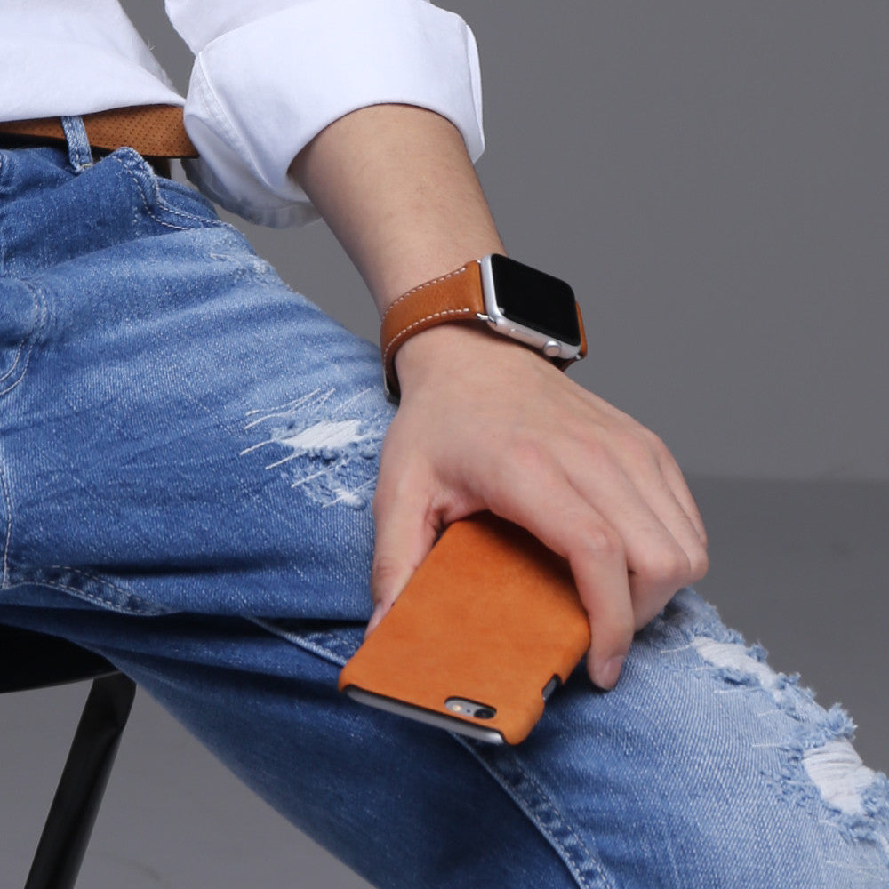 D8 Italian Pueblo Leather Back Case for iPhone 6/6s Tan