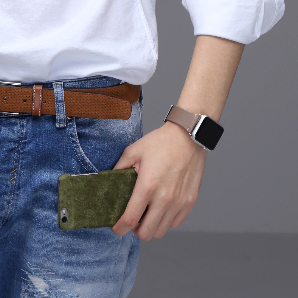 D8 Italian Pueblo Leather Back Case for iPhone 6/6s Olive