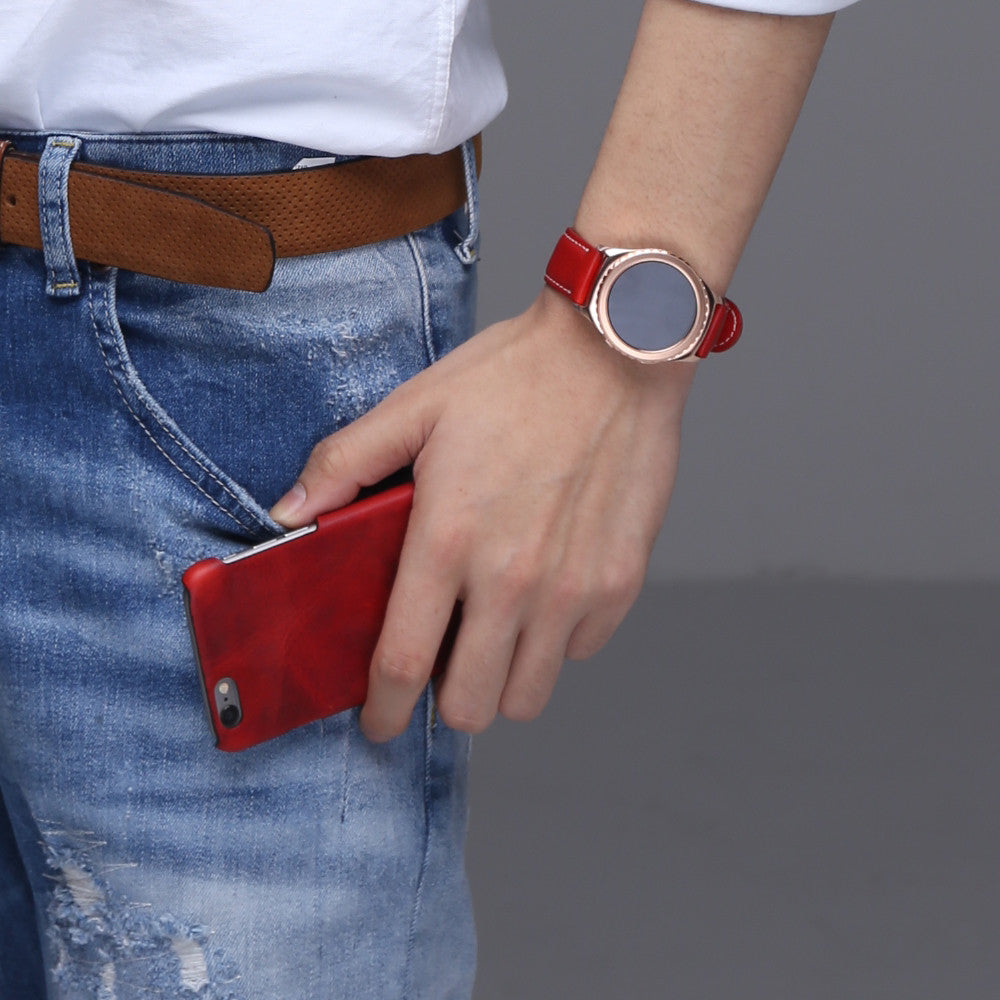 D7 Italian Wax Leather Back Case for iPhone 6/6s Red