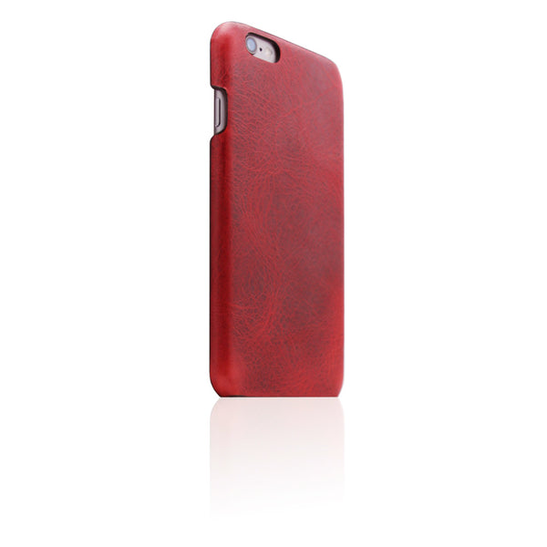 D7 Italian Wax Leather Back Case for iPhone 6/6s Plus Red