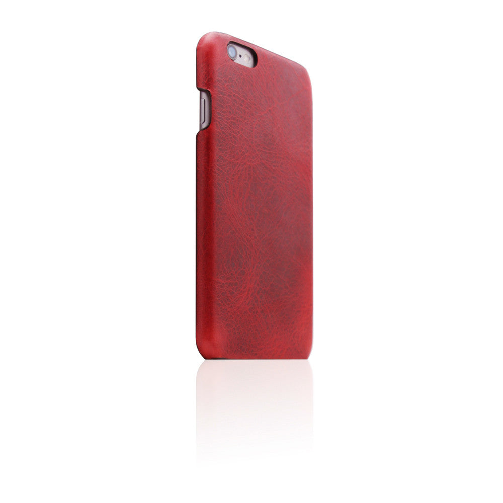 D7 Italian Wax Leather Back Case for iPhone 6/6s Red