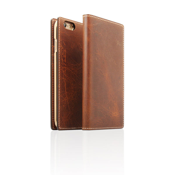 D7 Italian Wax Leather Case for iPhone 6/6s Plus Brown