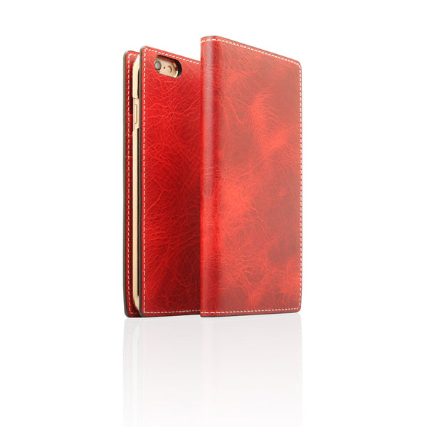 D7 Italian Wax Leather Case for iPhone 6/6s Plus Red