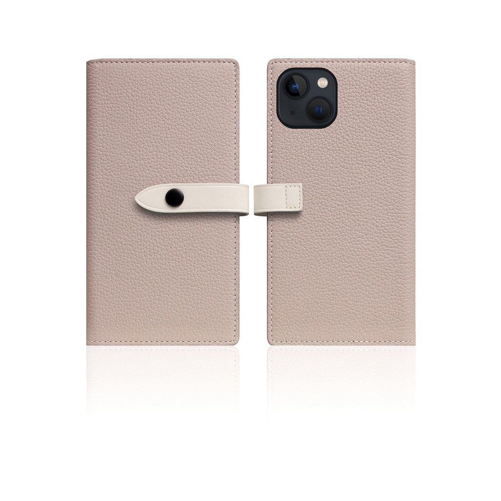 D8 Edition Full Grain Leather Diary Case for iPhone 14 (Light Cream)