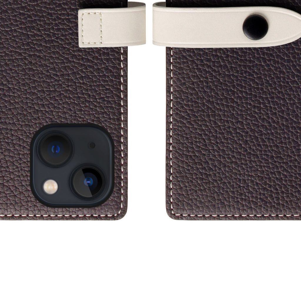 D8 Edition Full Grain Leather Diary Case for iPhone 14 (Brown Cream)