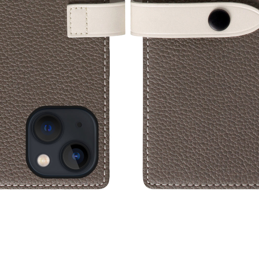 D8 Edition Full Grain Leather Diary Case for iPhone 13 mini (Etoff Cream)