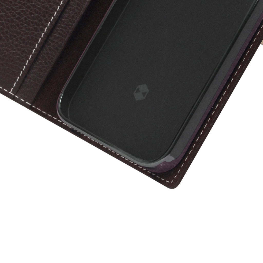 D8 Edition Full Grain Leather Diary Case for iPhone 13 (Brown Cream)