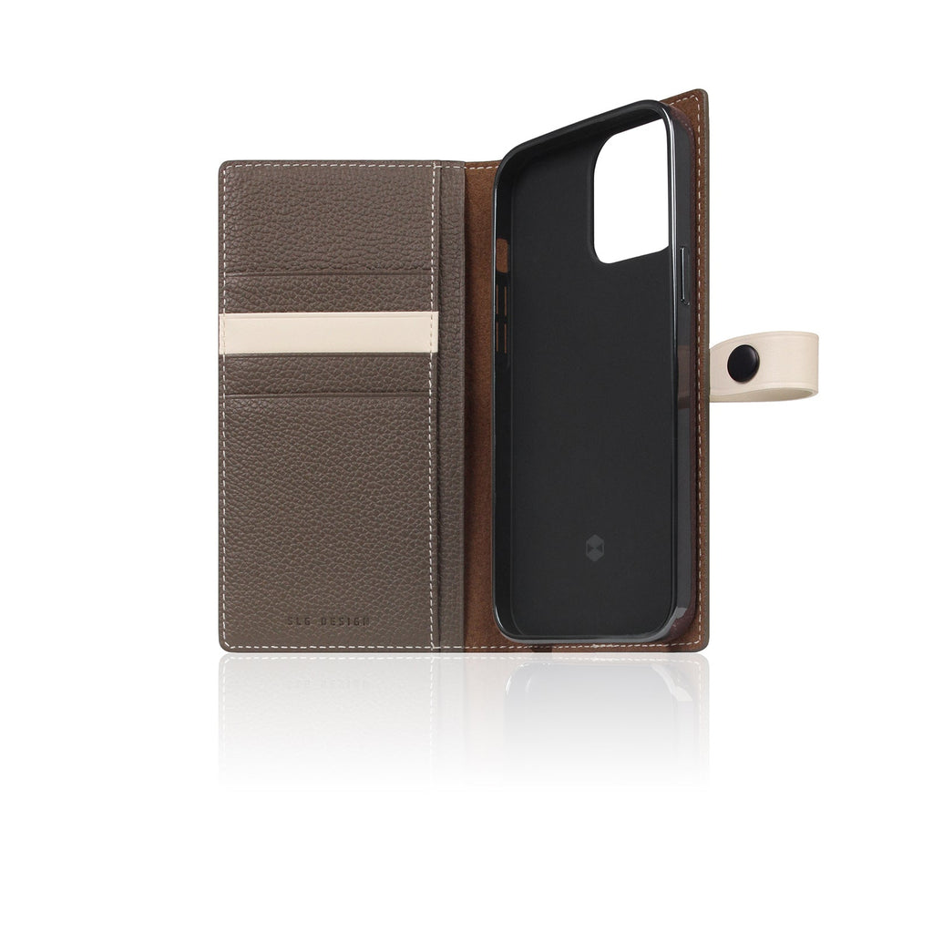 D8 Edition Full Grain Leather Diary Case for iPhone 14 Pro (Etoff Cream)