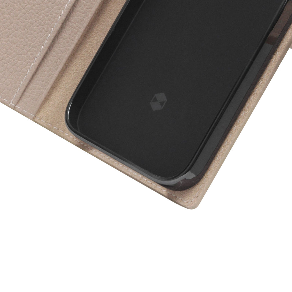 D8 Edition Full Grain Leather Diary Case for iPhone 14 Pro (Light Cream)
