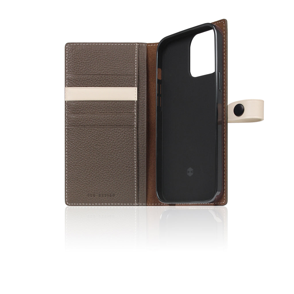 D8 Edition Full Grain Leather Diary Case for iPhone 13 Pro Max (Etoff Cream)
