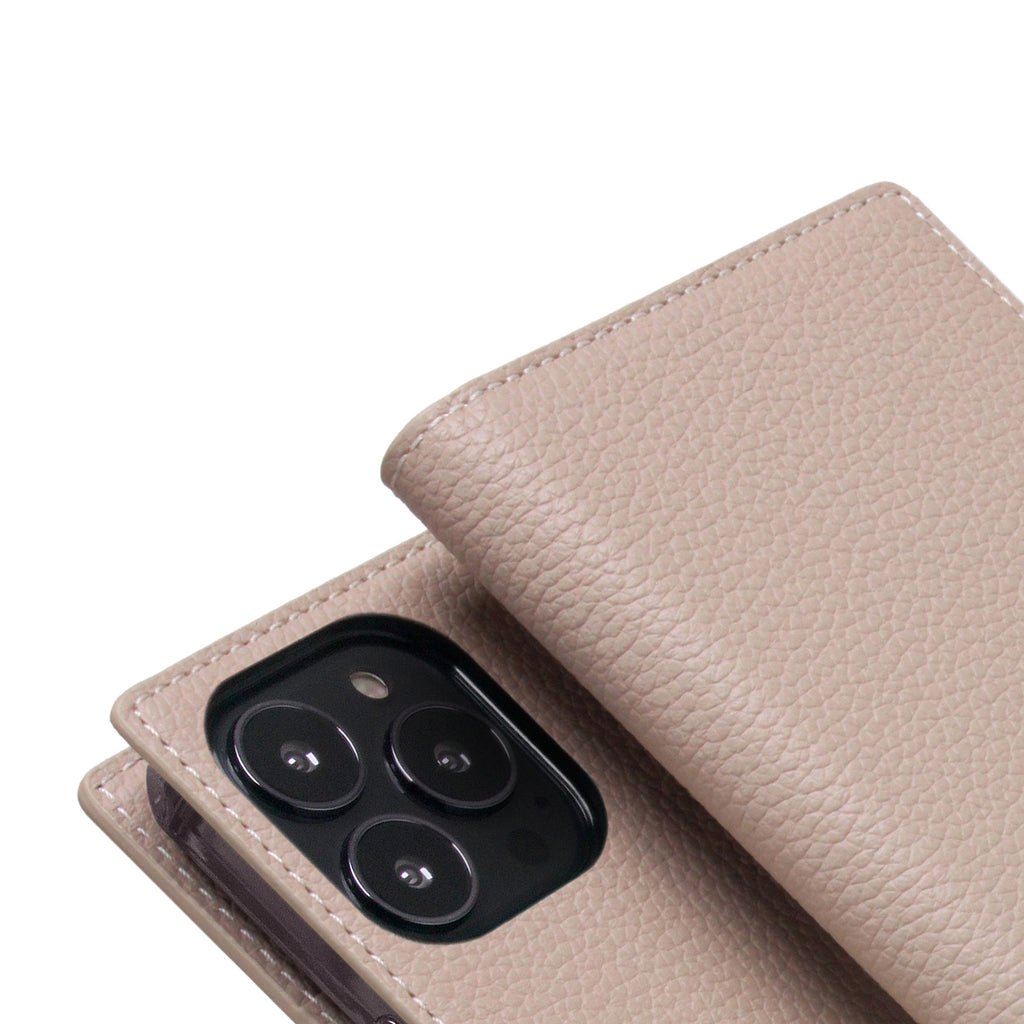 D8 Edition Full Grain Leather Diary Case for iPhone 13 Pro Max (Light Cream)