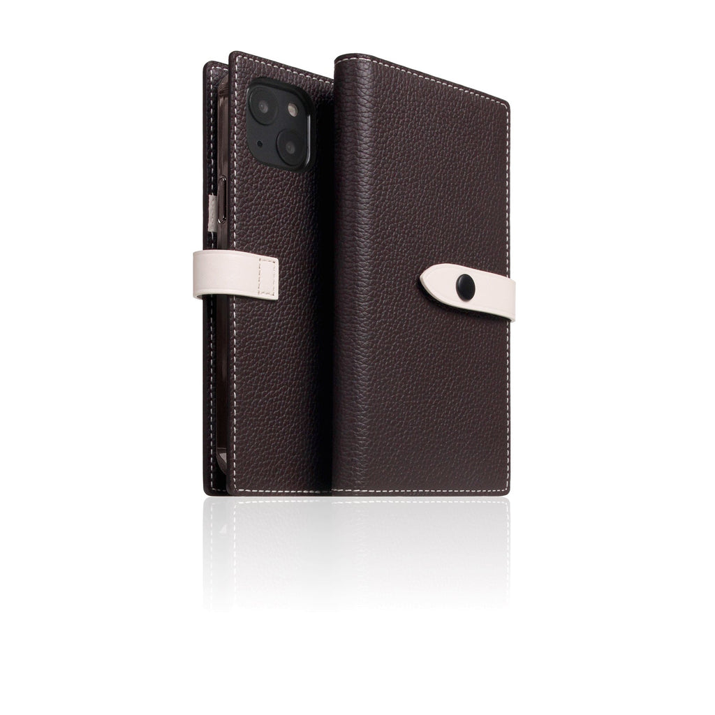 D8 Edition Full Grain Leather Diary Case for iPhone 14 (Brown Cream)