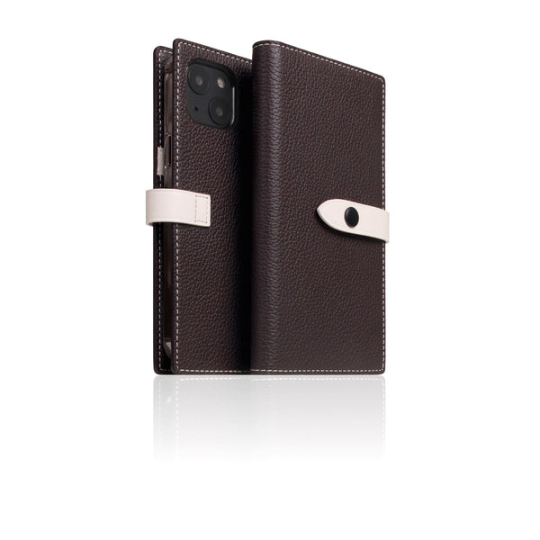 D8 Edition Full Grain Leather Diary Case for iPhone 14 (Brown Cream)