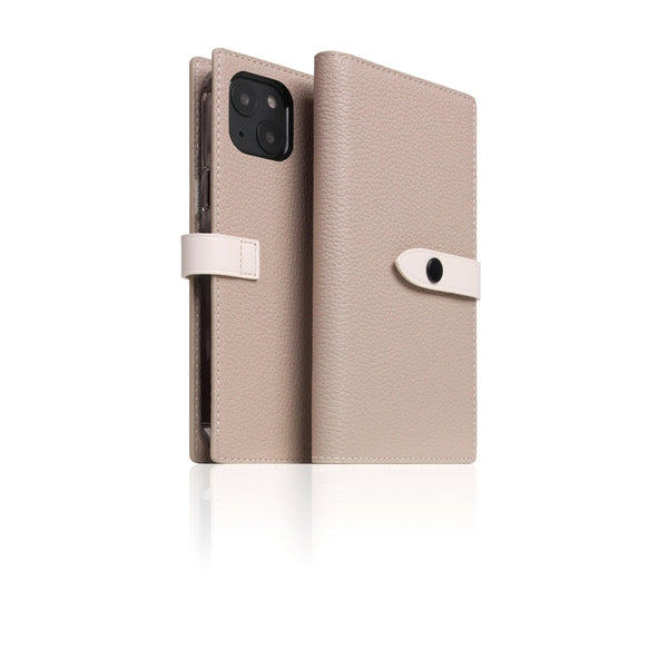 D8 Edition Full Grain Leather Diary Case for iPhone 14 (Light Cream)