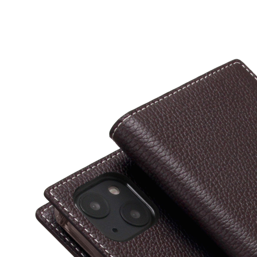 D8 Edition Full Grain Leather Diary Case for iPhone 13 (Brown Cream)