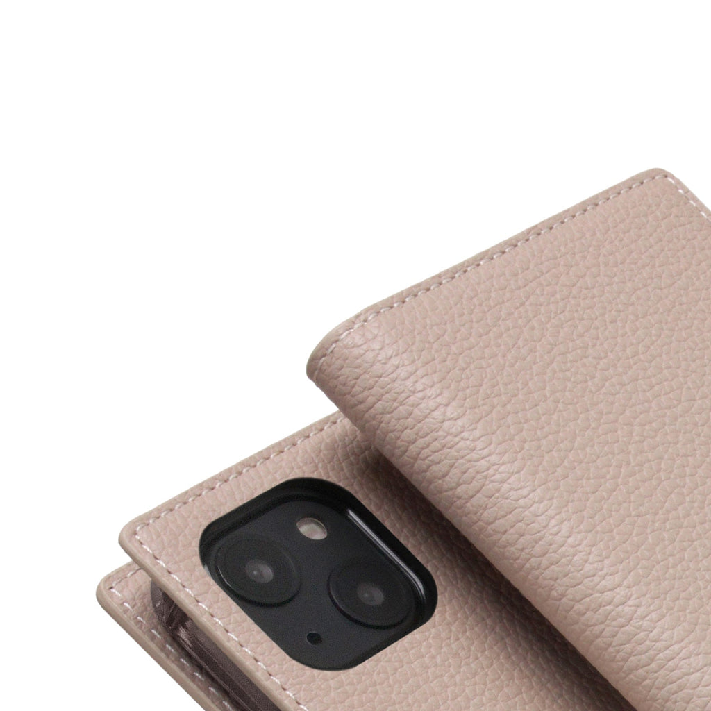 D8 Edition Full Grain Leather Diary Case for iPhone 14 (Light Cream)