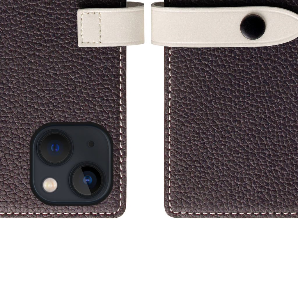 D8 Edition Full Grain Leather Diary Case for iPhone 14 Plus (Brown Cream)