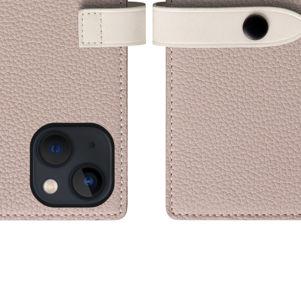 D8 Edition Full Grain Leather Diary Case for iPhone 14 Plus (Light Cream)