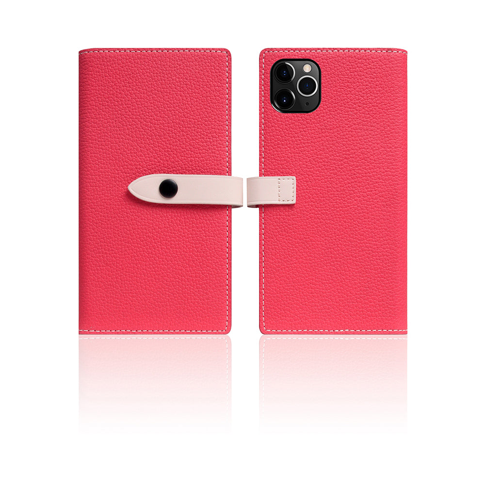 D8 Edition Full Grain Leather Diary Case for iPhone 11 Pro Max (Pink Rose)