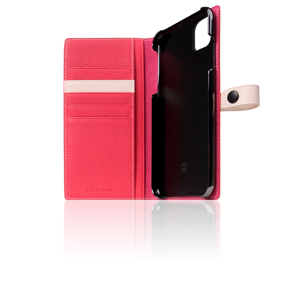 D8 Edition Full Grain Leather Diary Case for iPhone 11 Pro Max (Pink Rose)