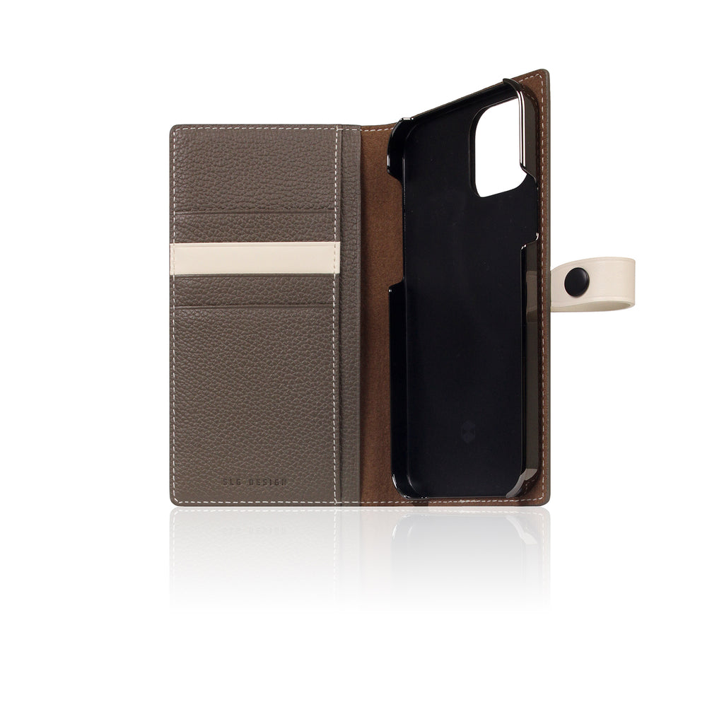 D8 Edition Full Grain Leather Diary Case for iPhone 12 / 12 Pro (Etoffe Cream)