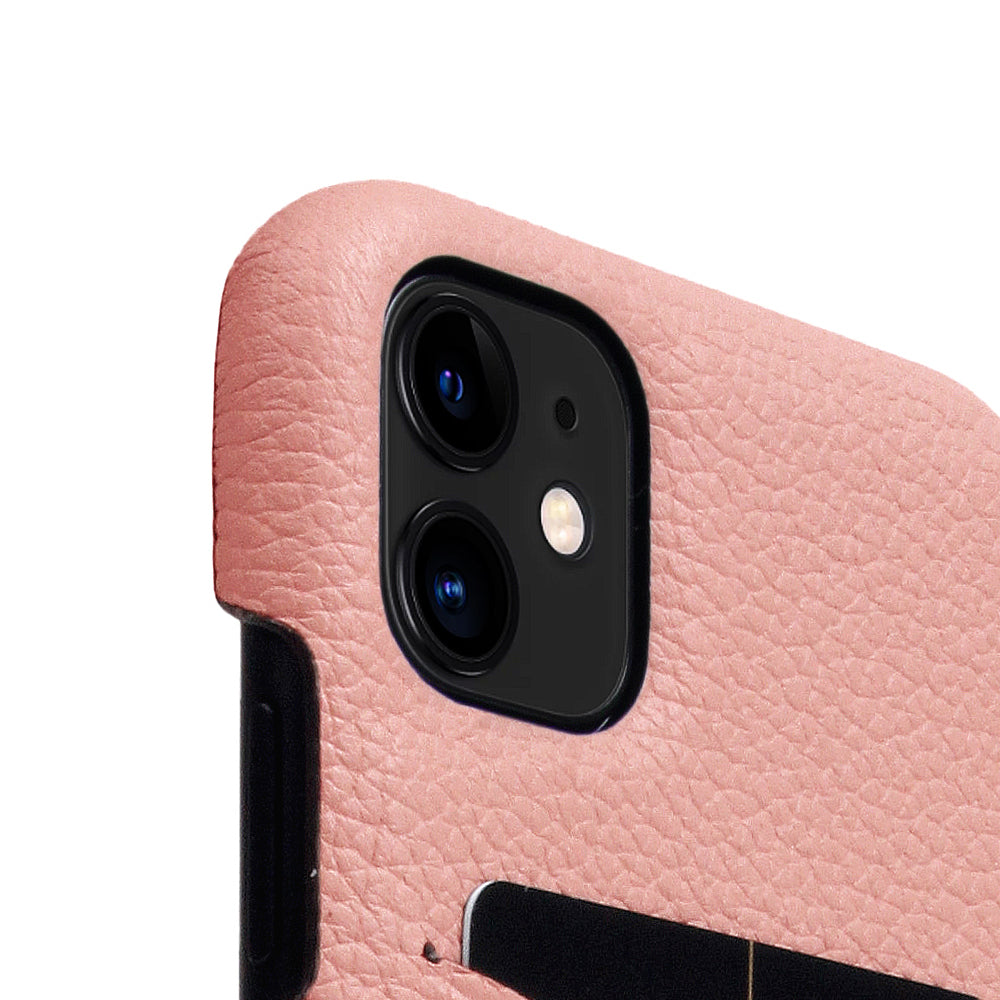 D8 Full Grain Leather Back Case for iPhone 11 Light Rose