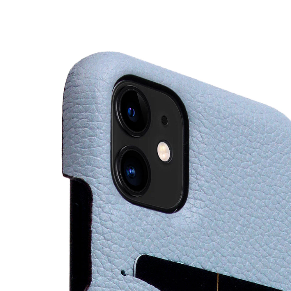 D8 Full Grain Leather Back Case for iPhone 11 Powder Blue