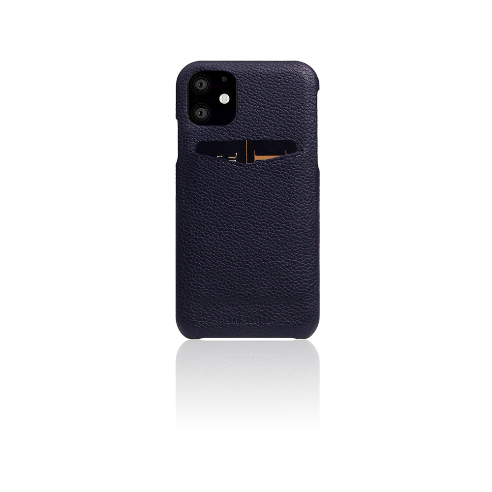 D8 Full Grain Leather Back Case for iPhone 11 Black Blue