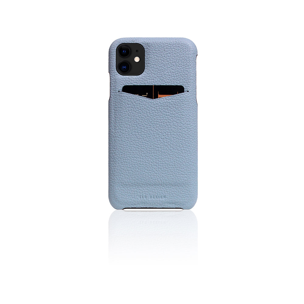 D8 Full Grain Leather Back Case for iPhone 11 Powder Blue