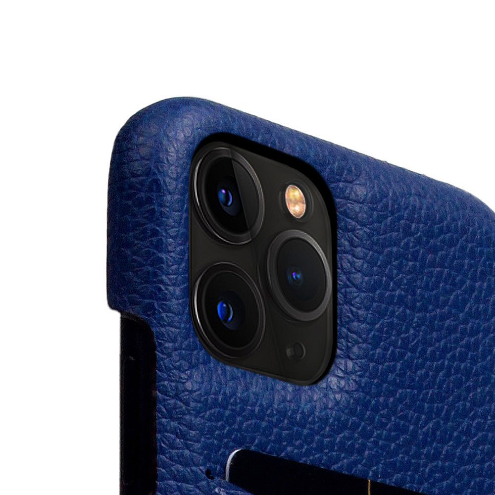 D8 Full Grain Leather Back Case for iPhone 11 Pro Navy Blue