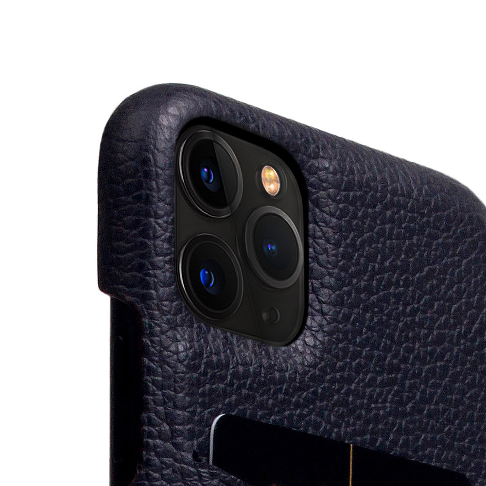 D8 Full Grain Leather Back Case for iPhone 11 Pro Max Black Blue