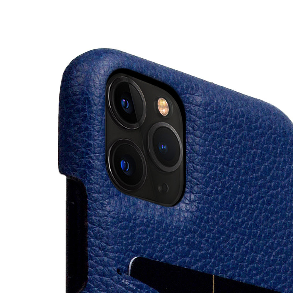 D8 Full Grain Leather Back Case for iPhone 11 Pro Max Navy Blue
