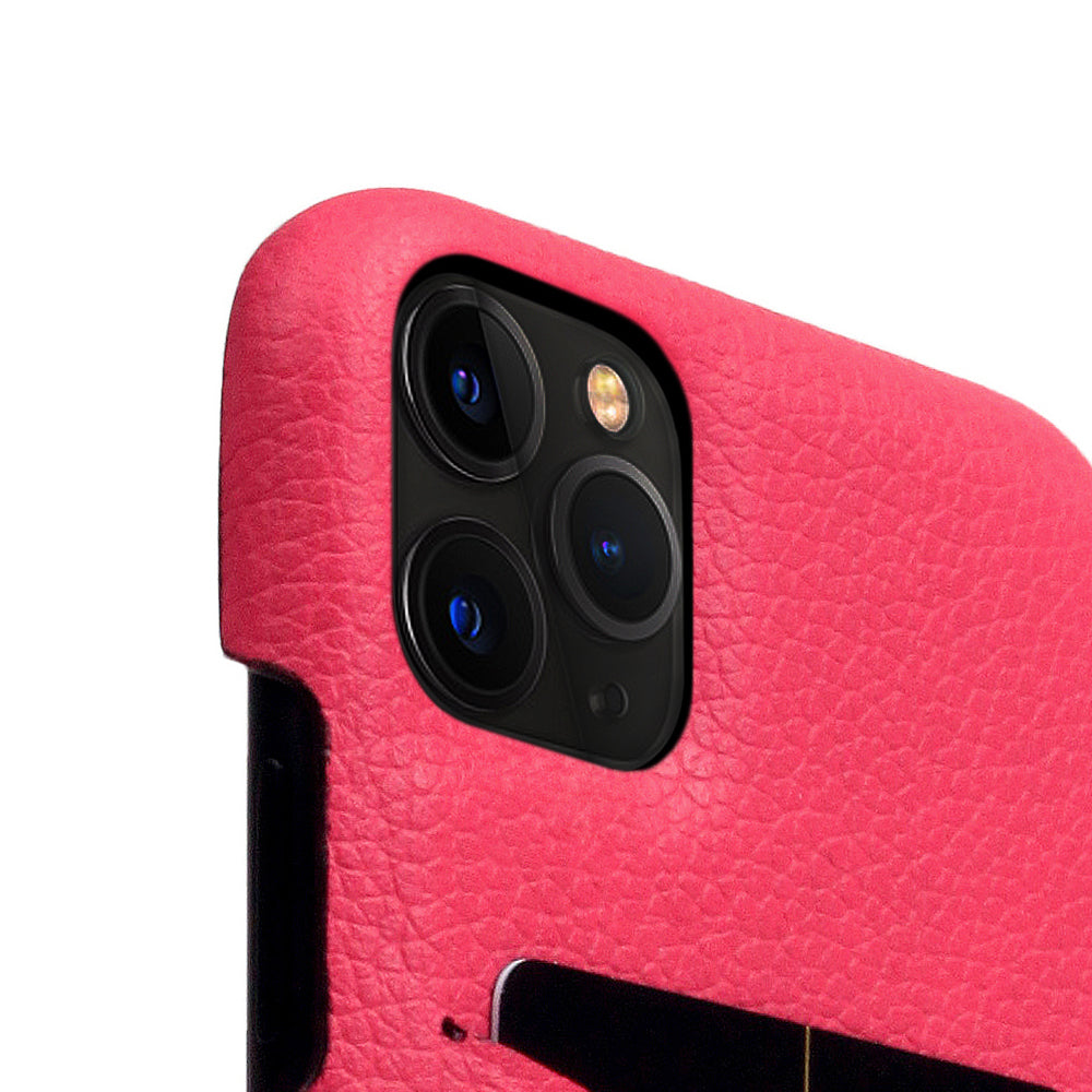 D8 Full Grain Leather Back Case for iPhone 11 Pro Max Pink Rose