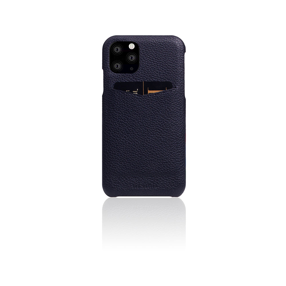 D8 Full Grain Leather Back Case for iPhone 11 Pro Max Black Blue