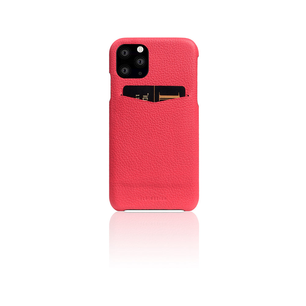 D8 Full Grain Leather Back Case for iPhone 11 Pro Max Pink Rose