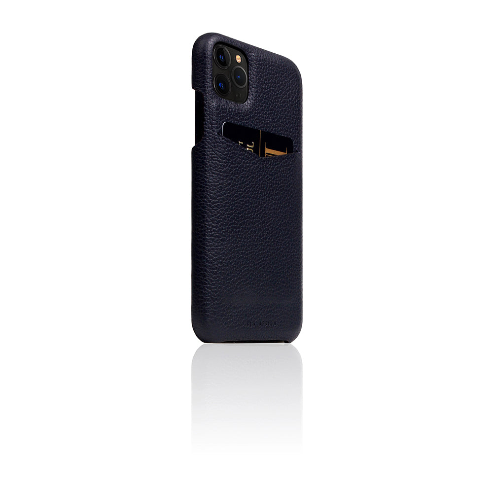 D8 Full Grain Leather Back Case for iPhone 11 Pro Max Black Blue