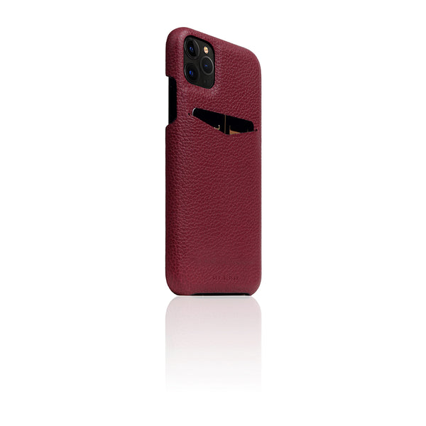 D8 Full Grain Leather Back Case for iPhone 11 Pro Max Burgundy Rose