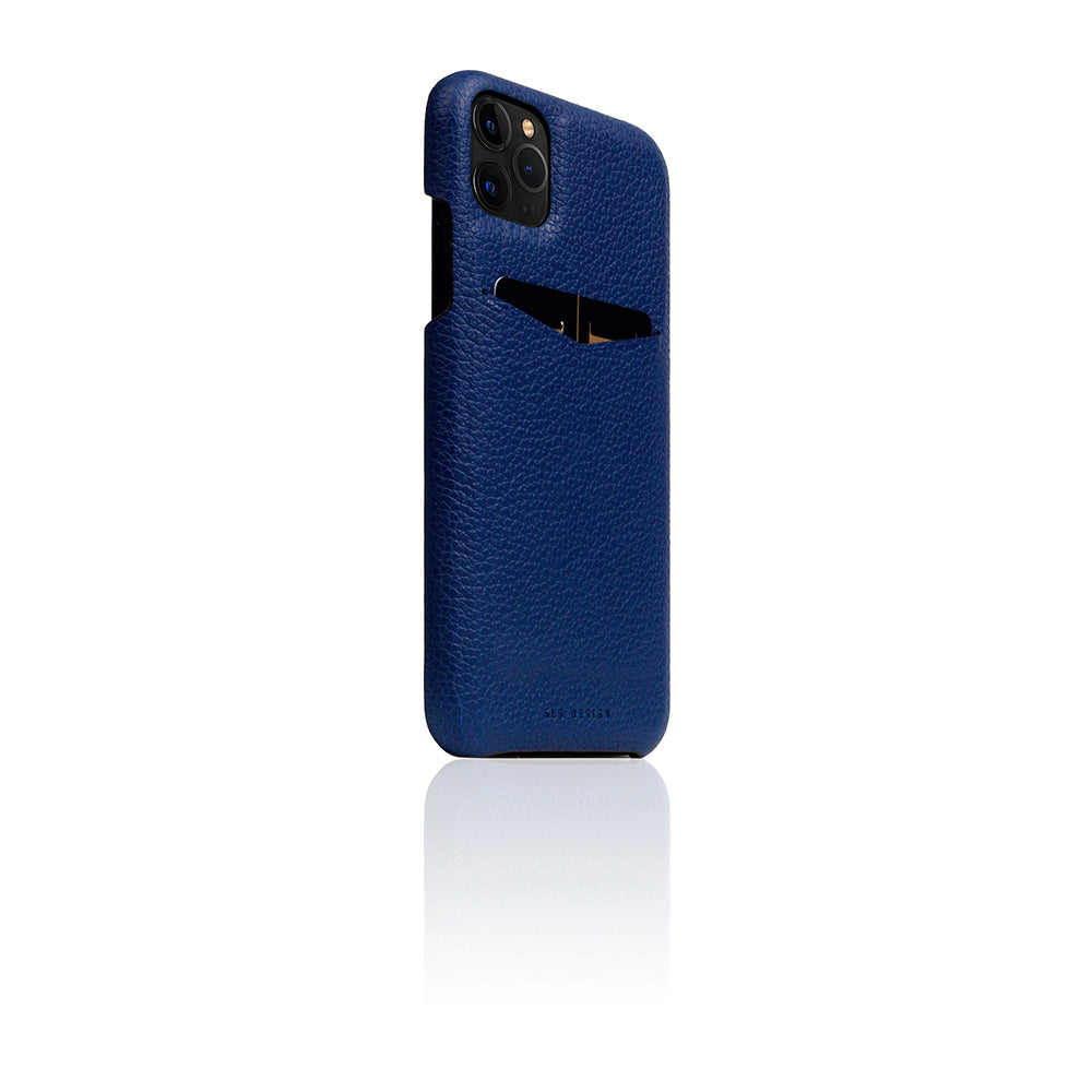 D8 Full Grain Leather Back Case for iPhone 11 Pro Max Navy Blue