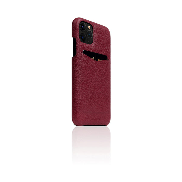 D8 Full Grain Leather Back Case for iPhone 11 Pro Burgundy Rose