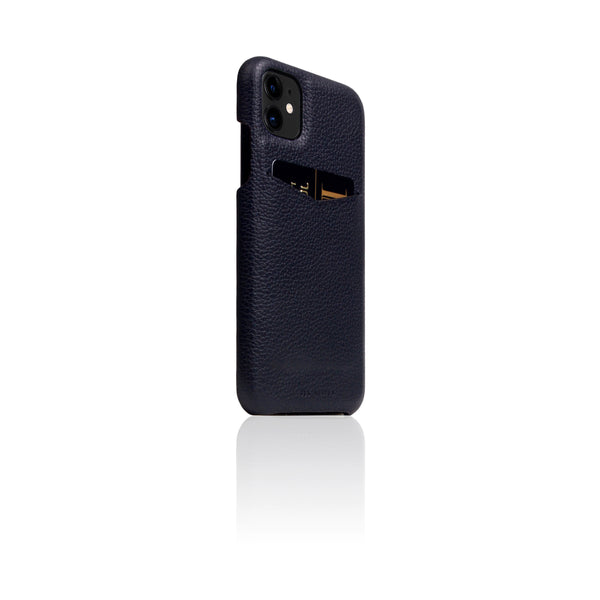 D8 Full Grain Leather Back Case for iPhone 11 Black Blue