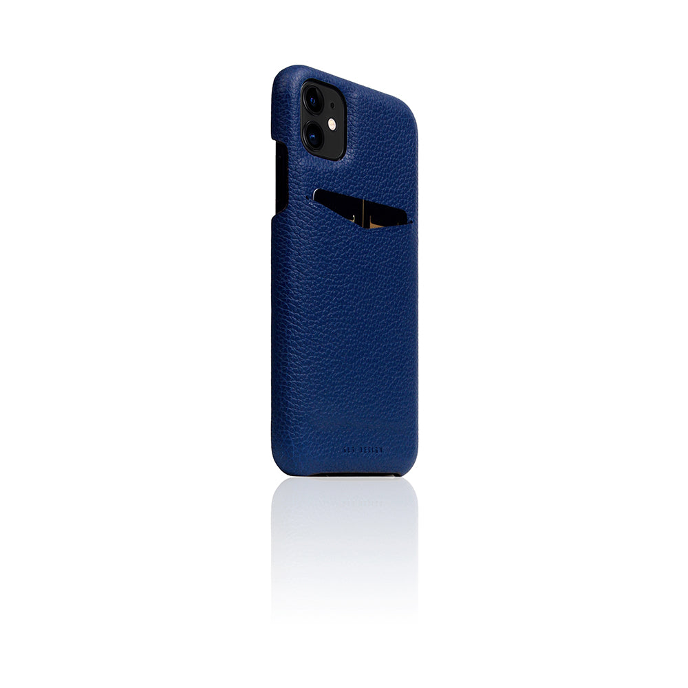 D8 Full Grain Leather Back Case for iPhone 11 Navy Blue