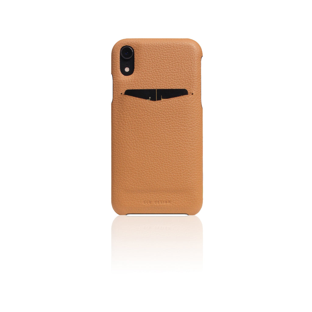 D8 Full Grain Leather Back Case for iPhone XR Caramel Cream
