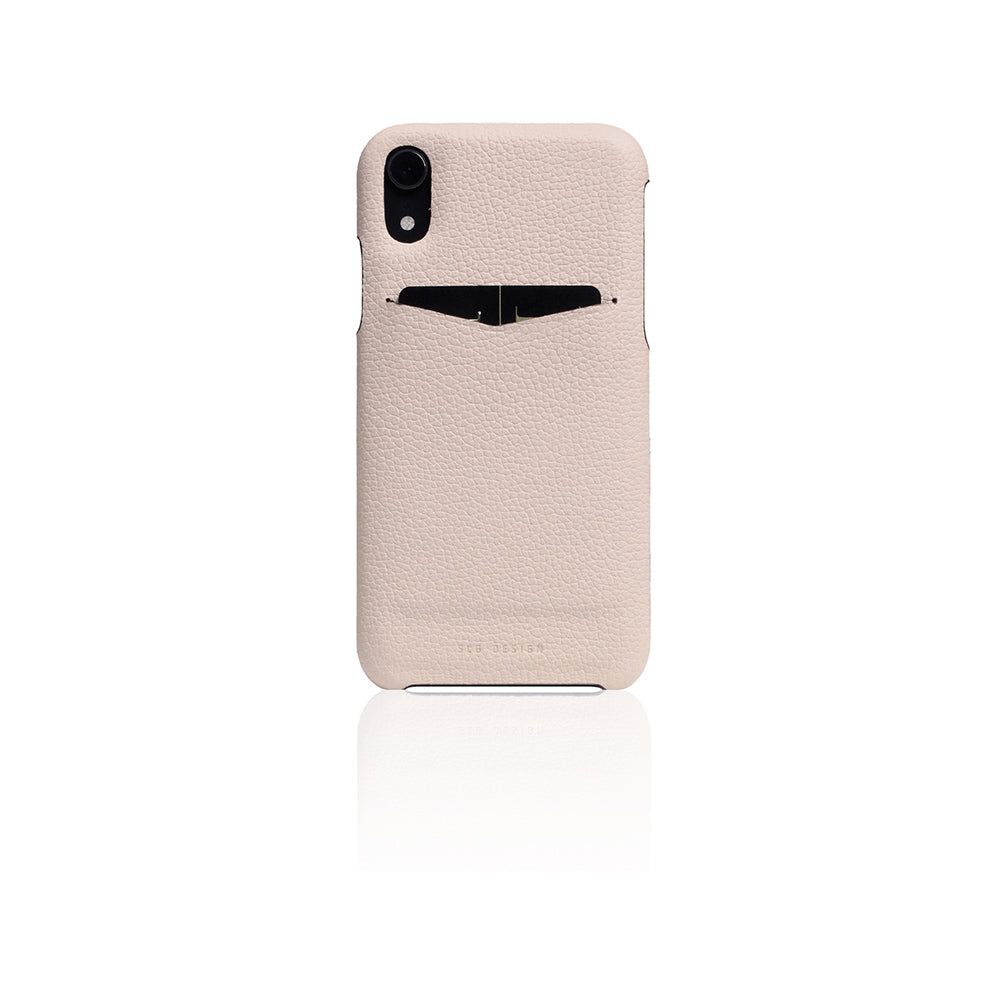 D8 Full Grain Leather Back Case for iPhone XR Light Cream